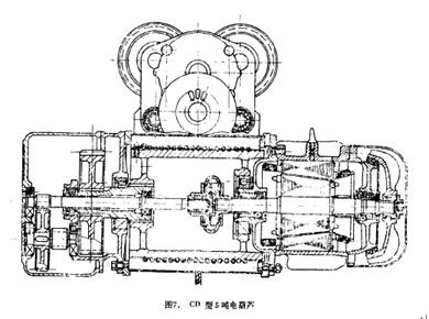 CD型鋼絲繩電動(dòng)葫蘆示意圖