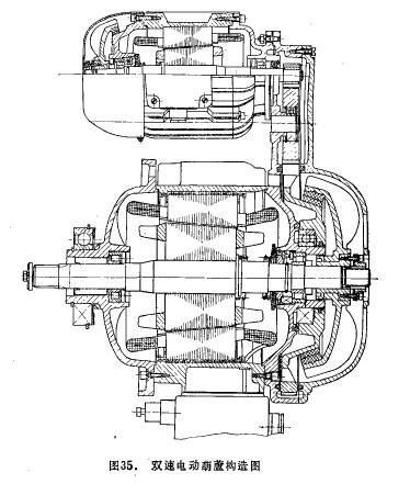 MD雙速電動(dòng)葫蘆電動(dòng)機結構圖